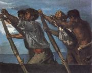 Oarsmen.Study for a Fresco at the Zoological Station in Naples